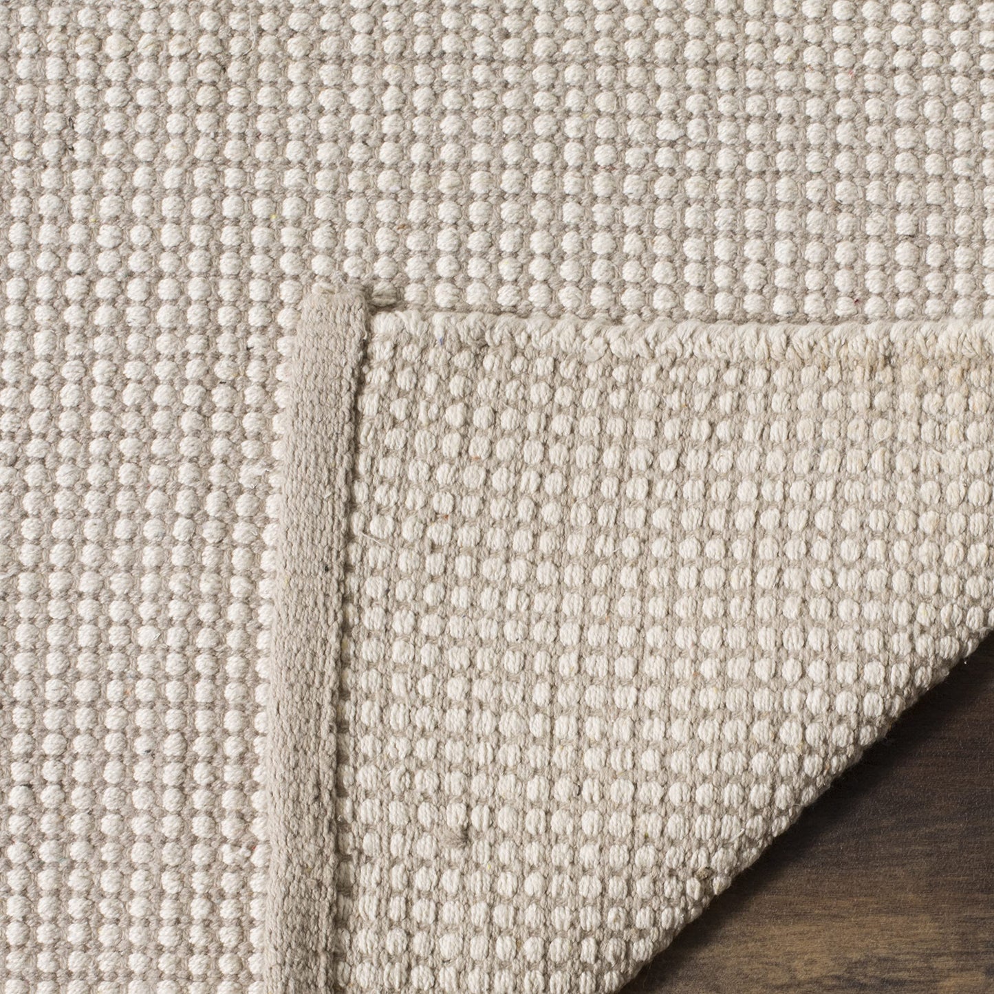 SAFAVIEH Area Rug 8x10 - Montauk Collection - Large - Ivory & Grey, Handmade Flat Weave Cotton, Boho Farmhouse Design, Ideal for Living Room, Bedroom, Office, Dining Space (MTK345A)