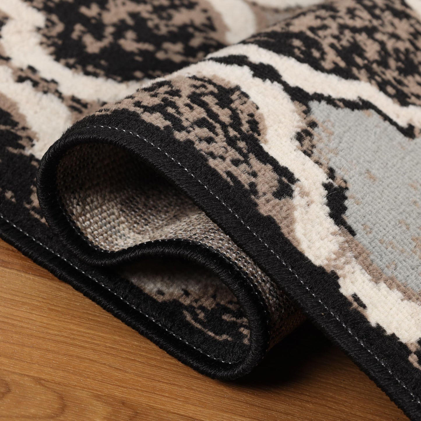 Superior Modern Indoor Area Rug, Non Slip Rug, 3'x5', A Chocolate