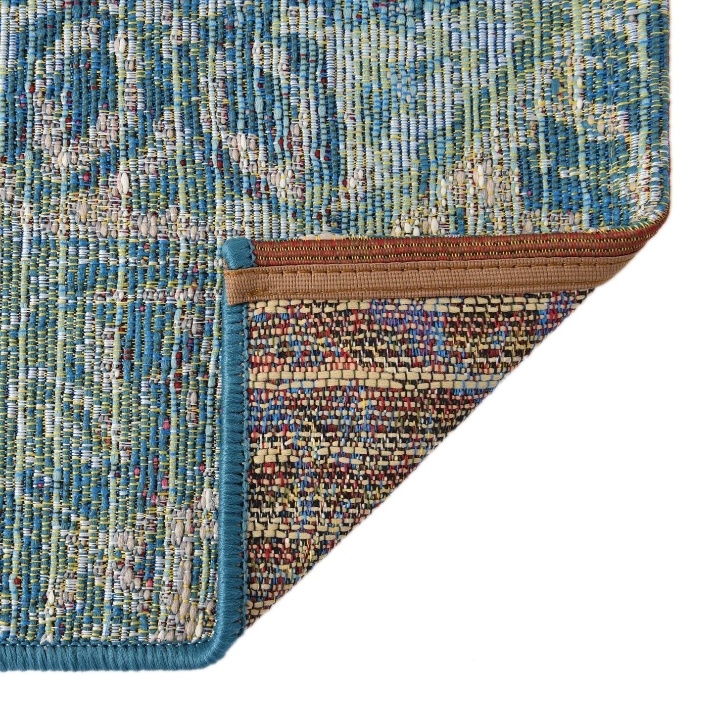 Rugs.com - Outdoor Coastal Rug – 12 Ft Square Multi Indoor/Outdoor Rug Washable Stain-Resistant for Patios and Decks
