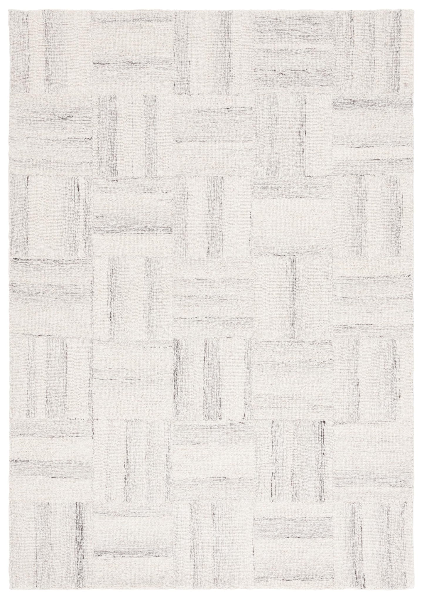 Safavieh Pine Collection Accent Rug - 3' x 5', Ivory & Grey, Handmade Wool, Ideal for The Entryway, Foyer, Bedroom (PNE201A-3)