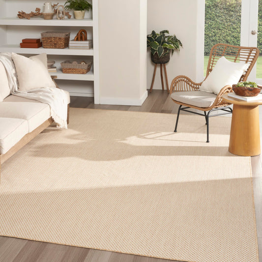 Nourison Home Courtyard Natural 10' x 14' Area Rug - Easy Clean, Non Shedding, Bed Room, Living Room, Dining Room, Kitchen (10' x 14')