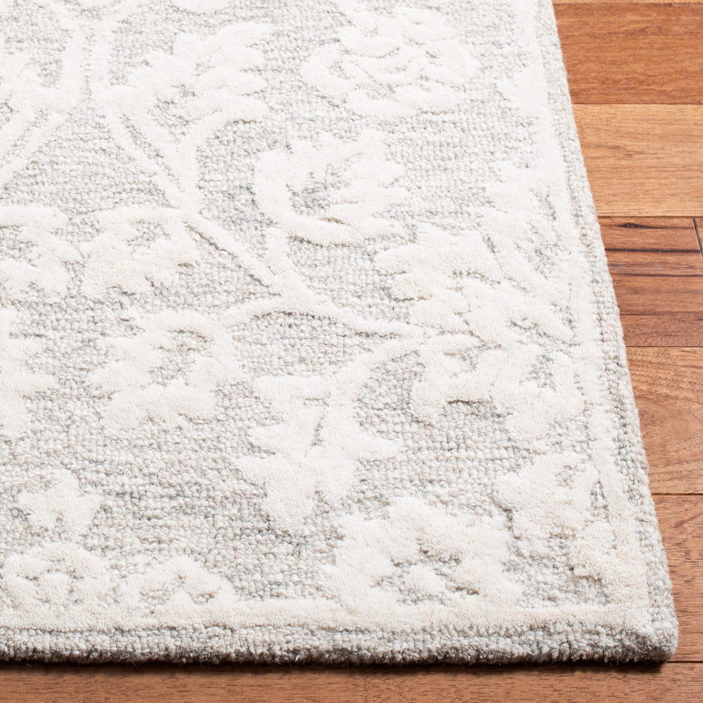 SAFAVIEH Glamour Collection 8' x 10' Beige/Ivory GLM651B Handmade Premium Wool Area Rug