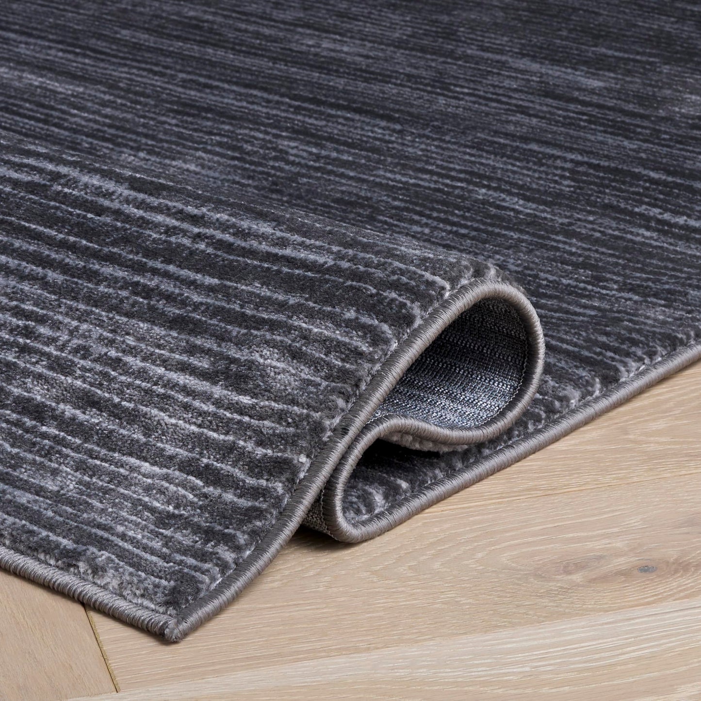 SAFAVIEH Vision Collection Area Rug - 8' Square, Grey, Modern Ombre Design, Non-Shedding & Easy to Clean, Ideal for Living Room, Bedroom, Dining Space (VSN606D)