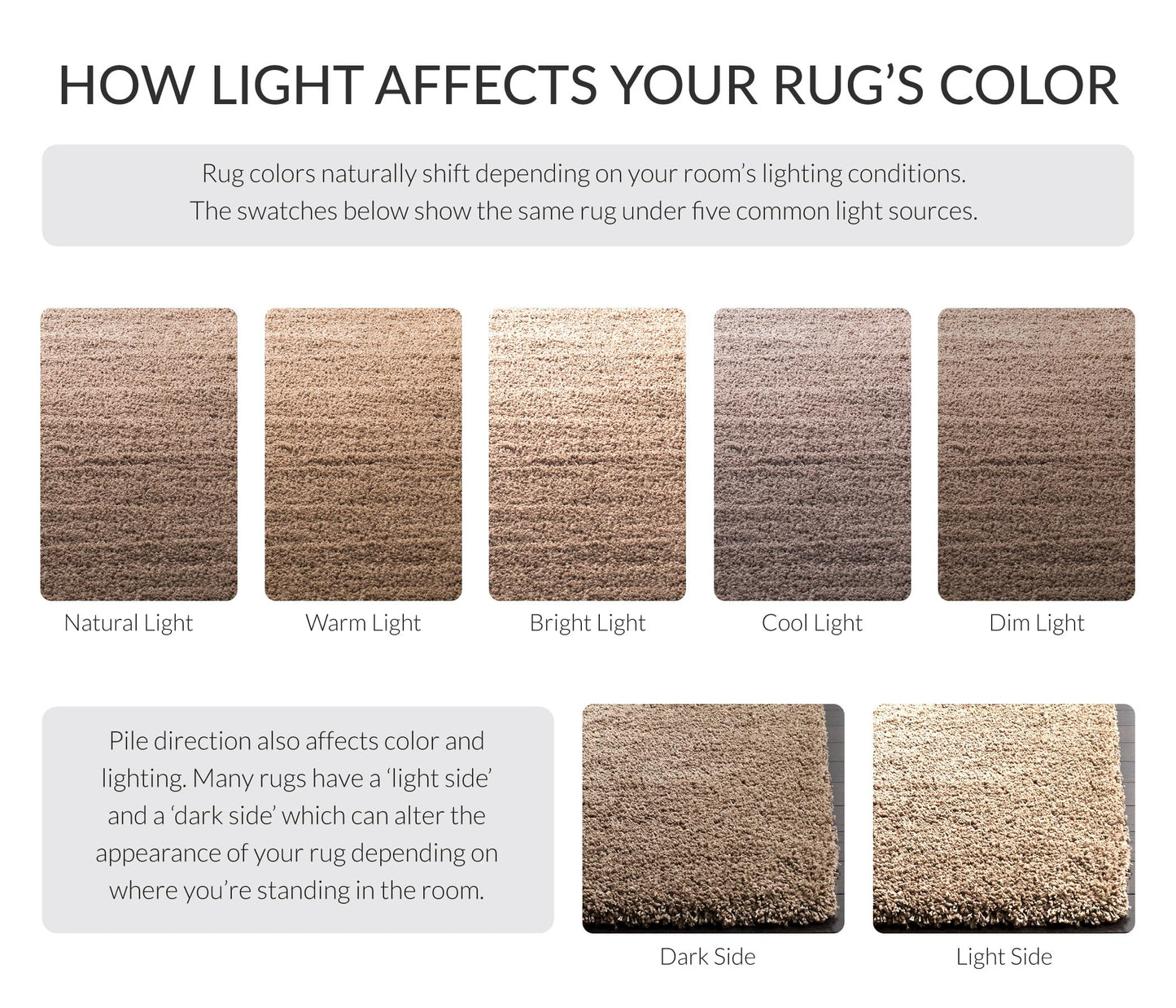 SAFAVIEH California Shag Collection Area Rug - 6'7" Square, Taupe, Non-Shedding & Easy to Clean, Ultra Plush Thick Pile, Ideal for Living Room, Bedroom, Dining Space (SG151-2424)