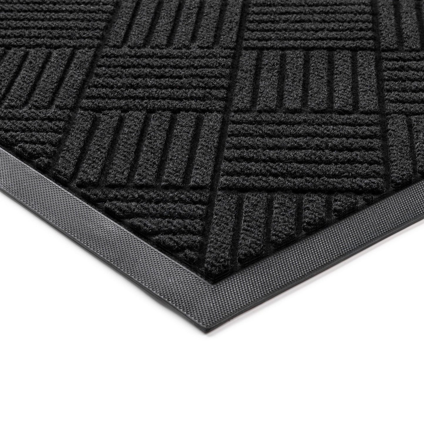 100pointONE Front Door Mat, Heavy Duty Indoor Outdoor Doormat, 72" x 36" Low Profile Outdoor Mats for Home Entrance, Stain and Fade Resistant Welcome Mat Ideal for High Traffic Area, Diamond Black