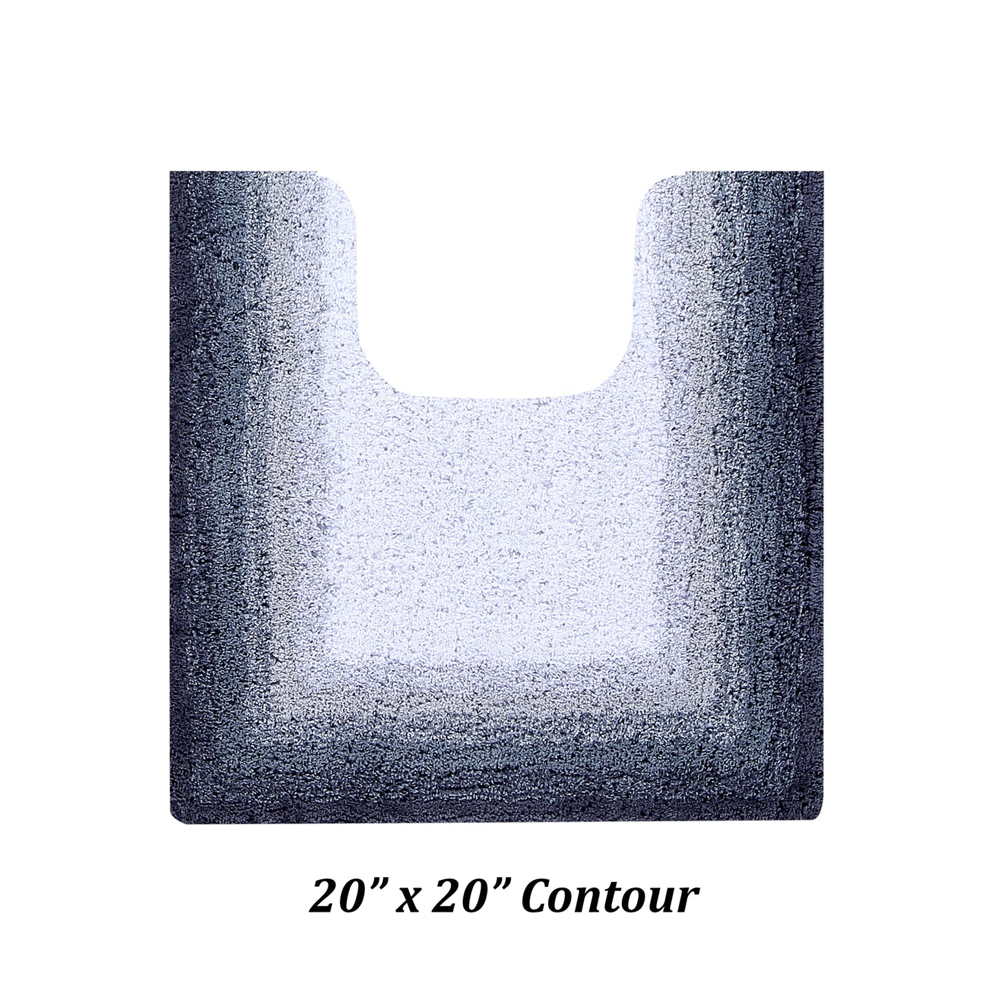 Better Trends Torrent Collection 100% Cotton 2 Piece Set (17" x 24" | 20" x 20") Bath Rug Set, Gray
