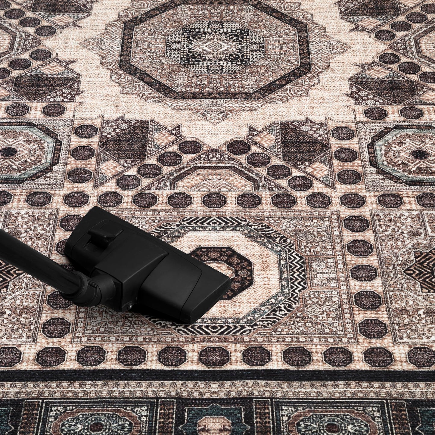 Keen Home Design 2x3 Rug - Machine Washable Entry Rug with Non-Slip Backing, Ideal for Enteryway, Kitchen, Bathroom, Laundry Room - Vintage, Easy Clean, Durable, Low Pile Rug - (2' x 3')