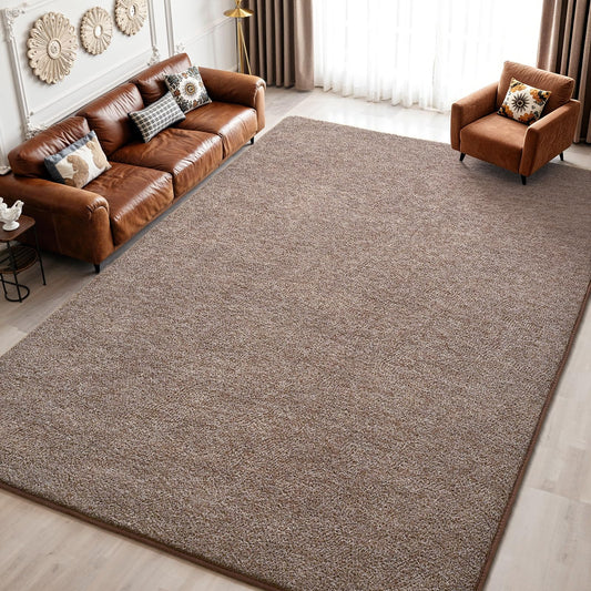Keeko Soft Rugs for Bedroom, 3x5 Living Room Area Rug Washable Memory Foam Small Entryway Throw Rugs Low Pile Minimalist Non Slip Bedside Rug Carpet for Kids Nursery Dorm Room Decor Brown