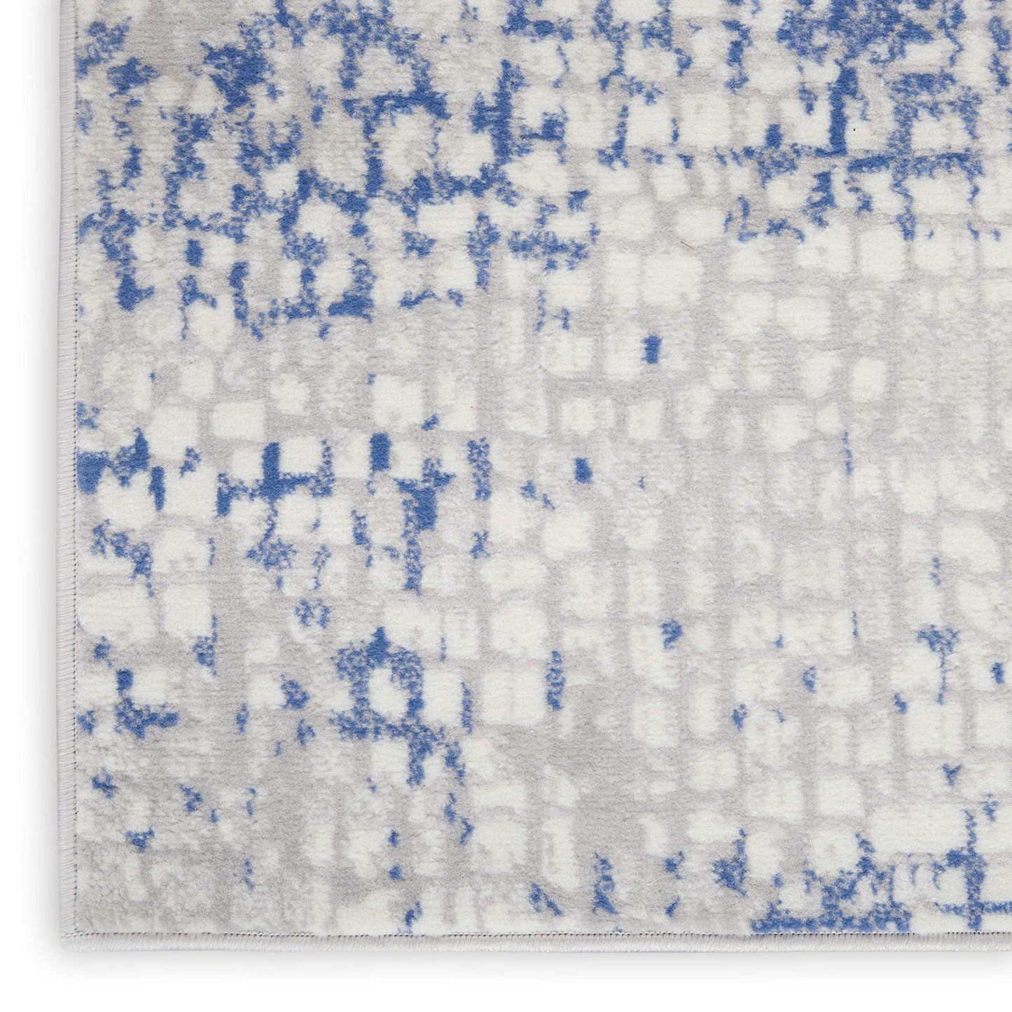 Nourison Home Whimsicle Abstract Grey Blue 7' x 10' Area Rug, Easy Cleaning, Non Shedding, Bed Room, Living Room, Dining Room, Kitchen (7x10)