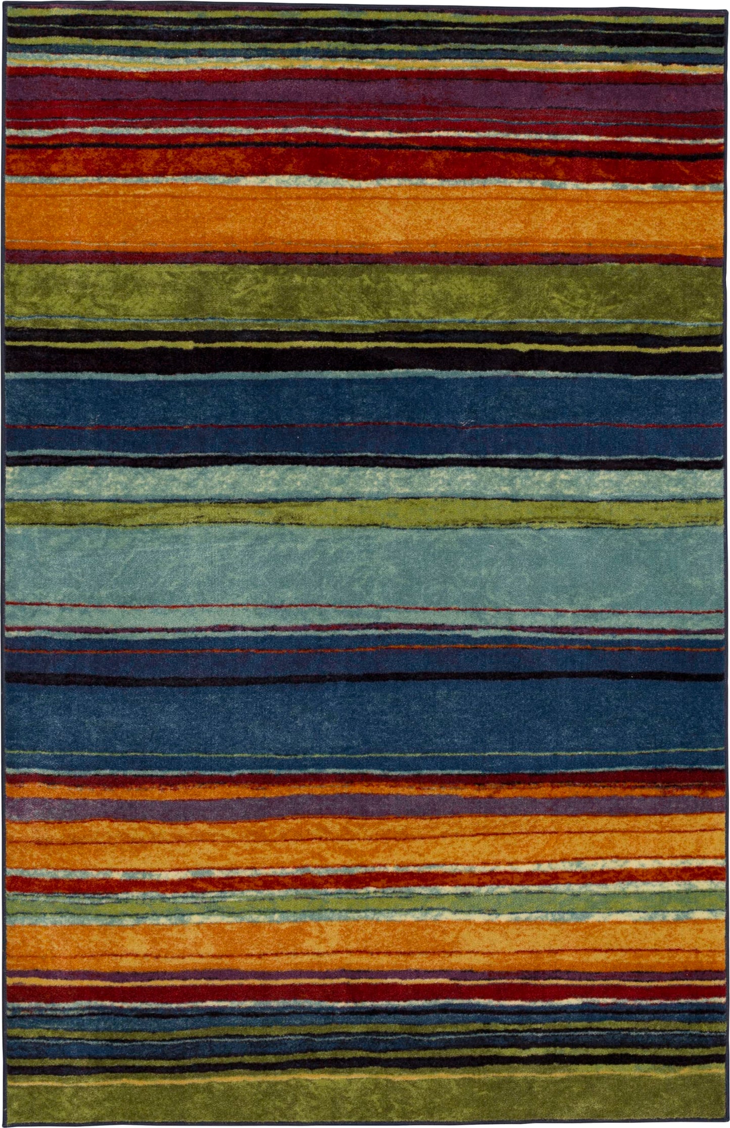 Mohawk Home Rainbow Stripe 1' 8" x 2' 10" Area Rug - Multicolor - Perfect for Living Room, Dining Room, Office