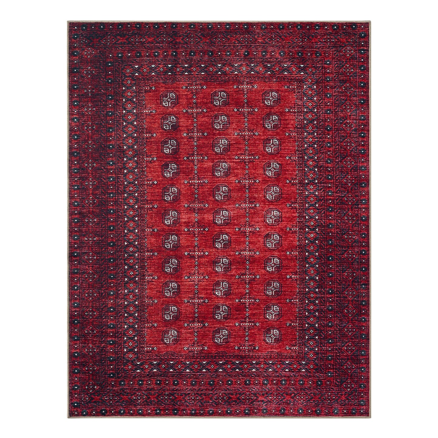 Keen Home Design 3x5 Rug - Machine Washable Entry Rug with Non-Slip Backing, Ideal for Enteryway, Kitchen, Bathroom, Laundry Room - Vintage, Easy Clean, Durable, Low Pile Rug - (3' x 5')