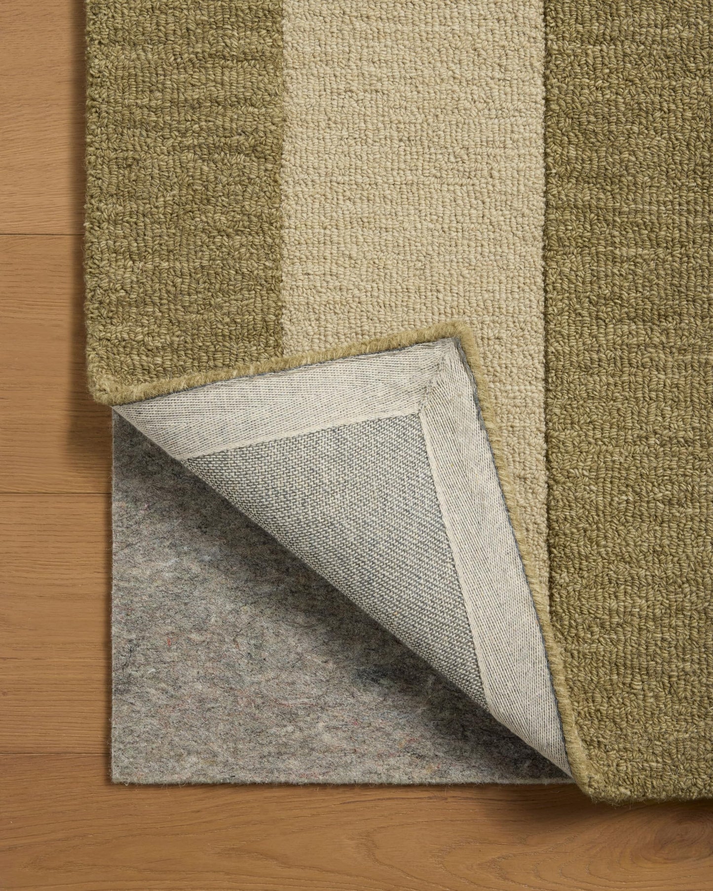 Loloi Leanne Ford Craven Collection CVN-01 Light Olive/Oatmeal 5'-0" x 7'-6" Area Rug Geometrical, Patterned, Neutral, Living Room, Bedroom, Dining Room