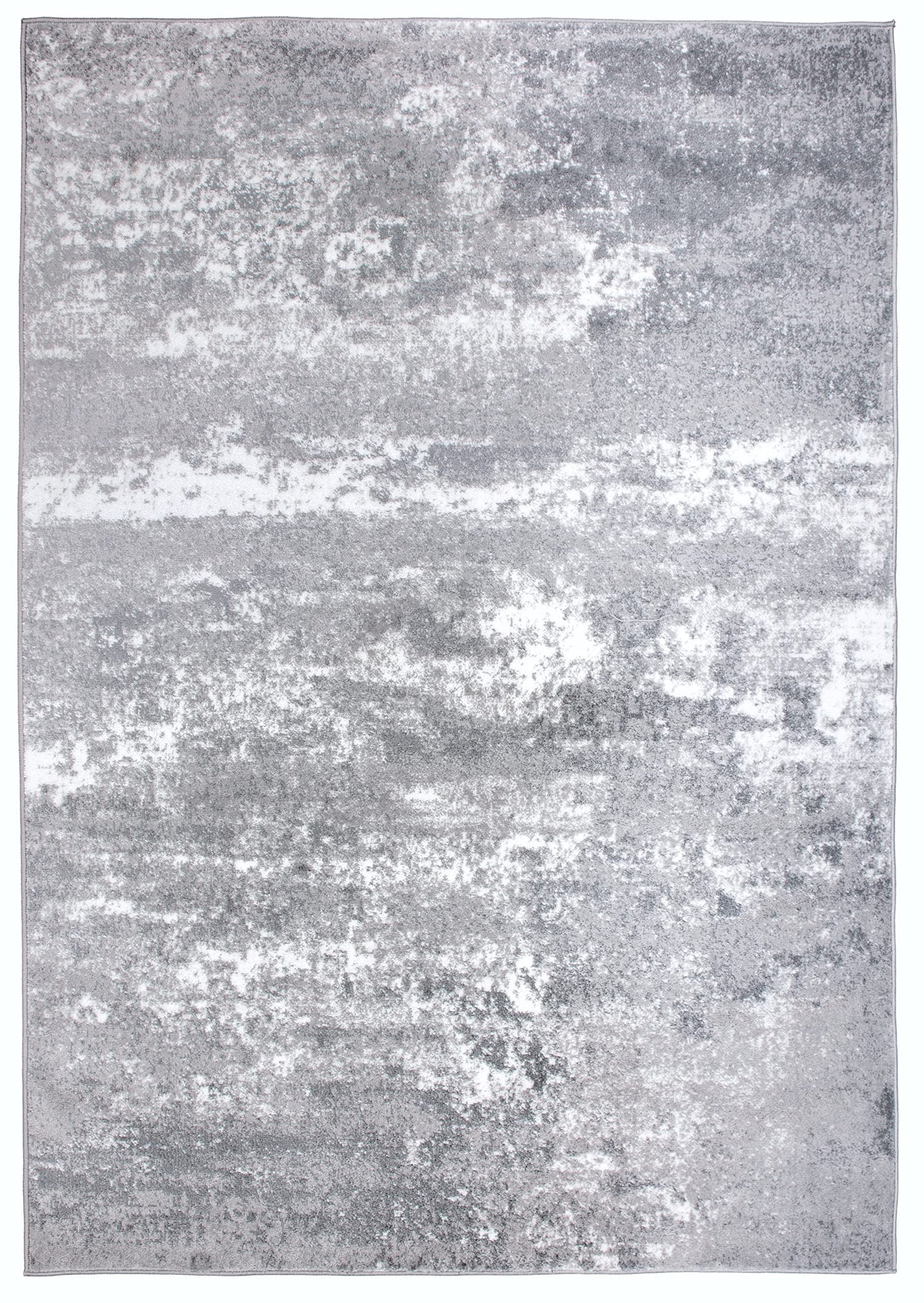 Rugshop Modern Distressed Gray Abstract Area Rug Bohemian Inspired Watercolor for Living Room, Dining Room and Office 7'10" x 10'