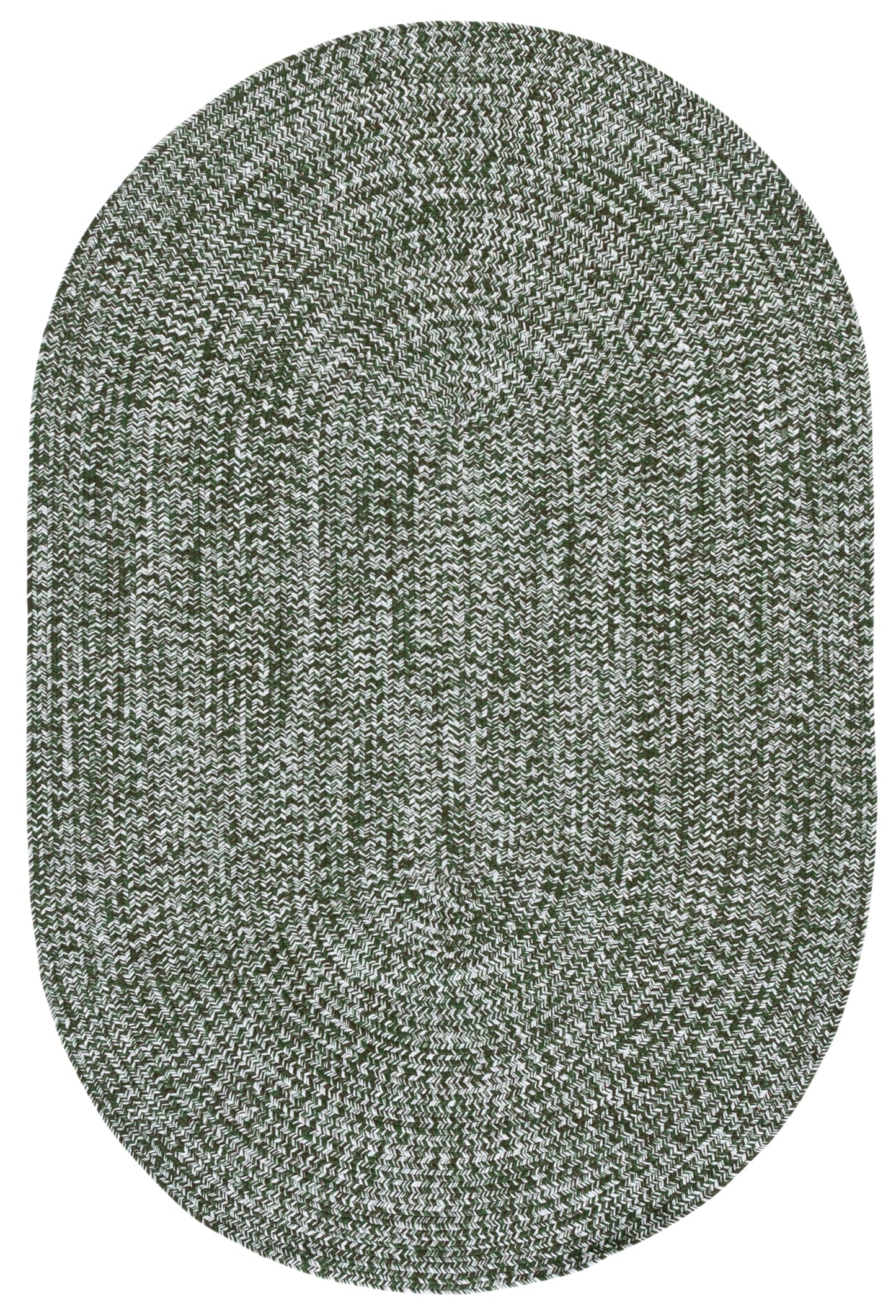SAFAVIEH Washable Rug Outdoor Braided Collection - 4' x 6' Oval, Dark Green, Handmade & Reversible, Non-Shedding & Easy to Clean, Ideal for Patio, Backyard, Mudroom (BRA260X)