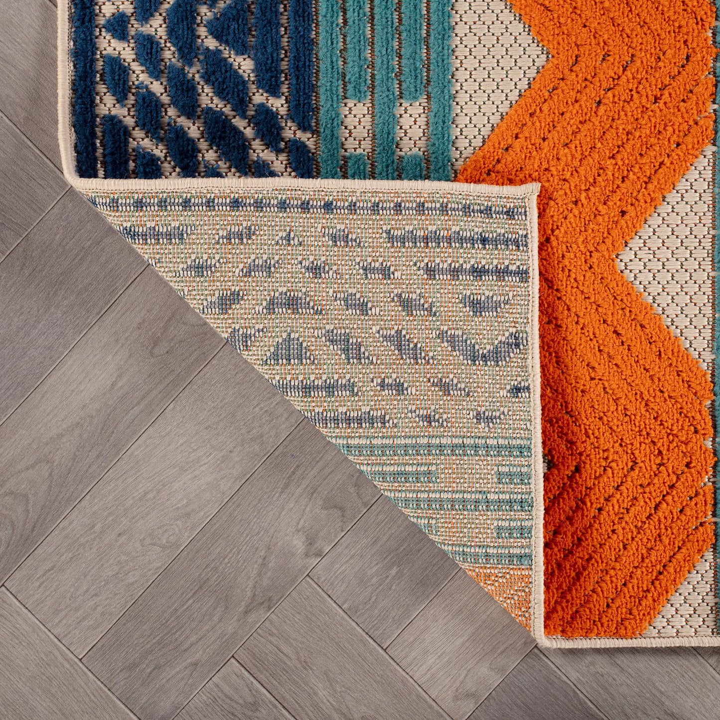 Rugshop Multi Marbella Boho Indoor/Outdoor Oval Area Rug for Patio, Deck, Balcony and Living Room Carpet 5' x 7' Oval