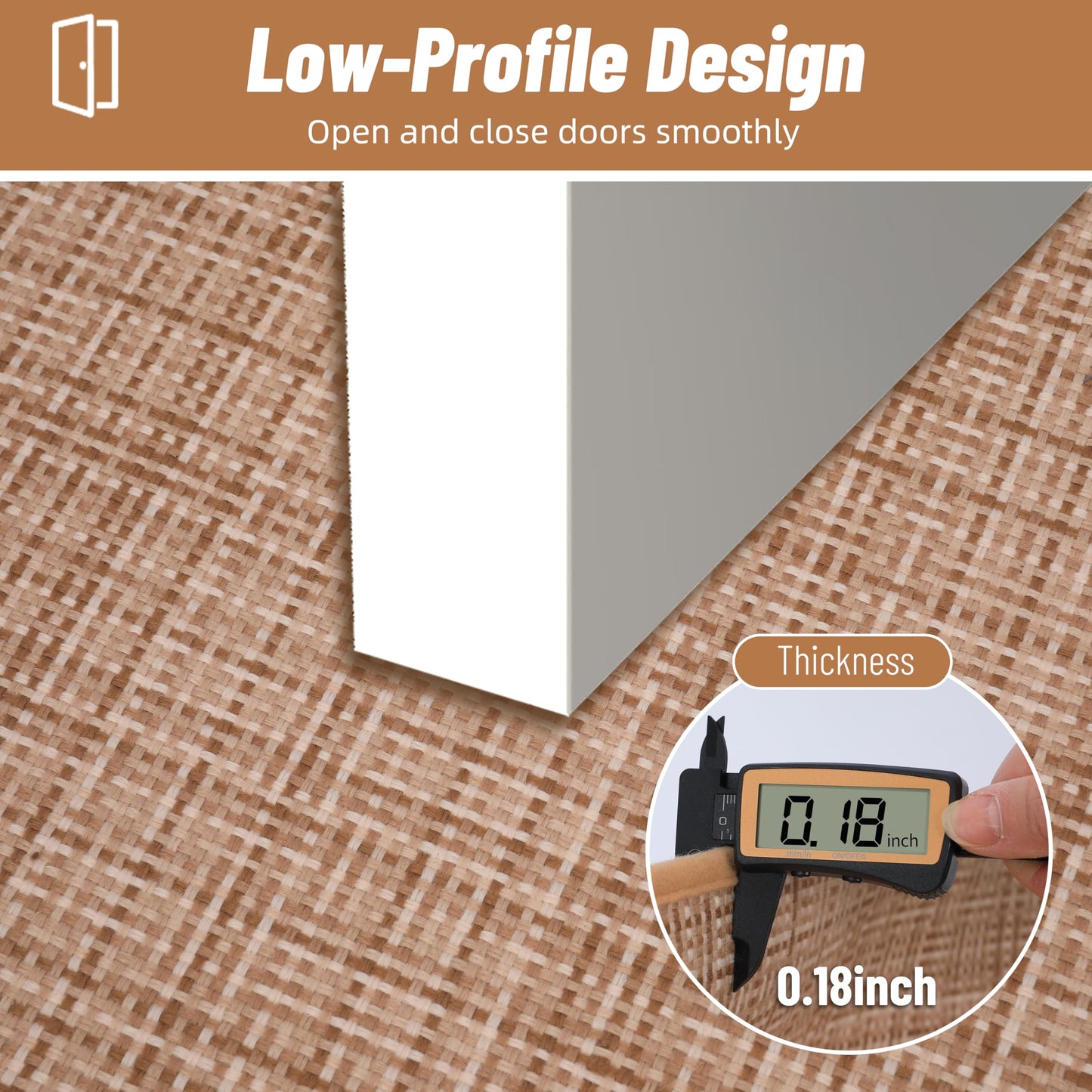 Indoor Front Door Mat Entry Mat 24"x36", Braided Low-Profile Welcome Door Mat Indoor Entrance, Non Slip Rubber Backing Thin Inside Entryway Doormat Washable Dirt Resistant & Absorbent, Khaki 2x3 ft