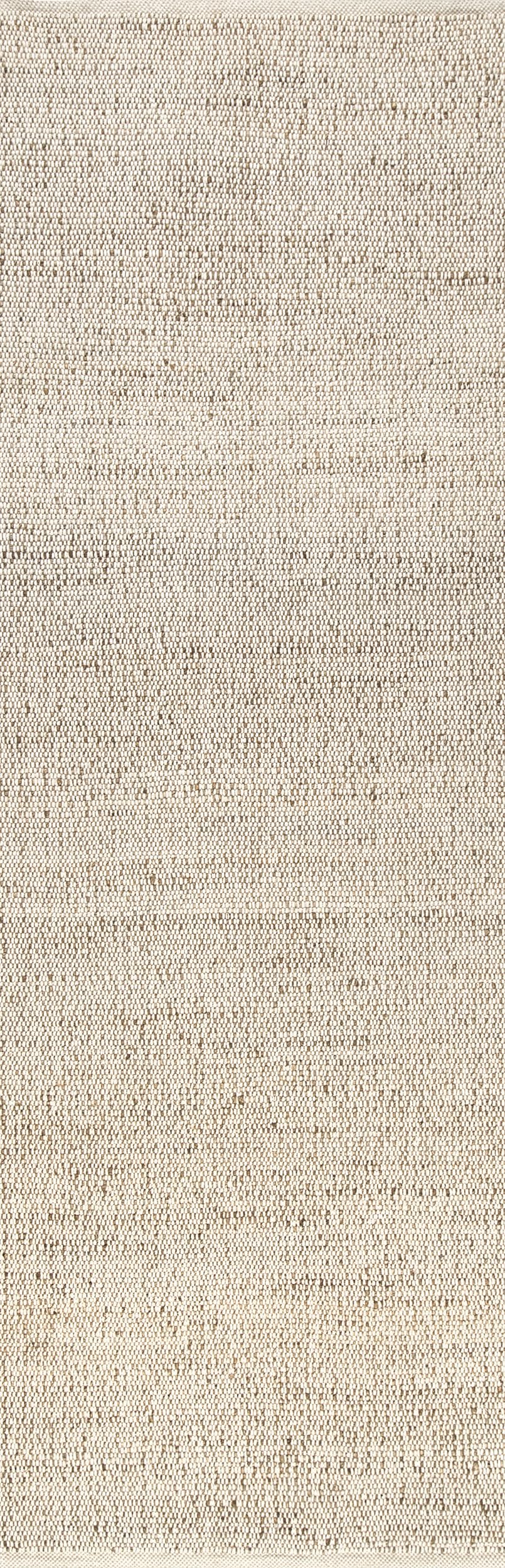 nuLOOM 2'6" x 8' Elfriede Jute & Cotton Hand Woven Area Rug, Natural, Solid Rustic Farmhouse Style, Weaved Design, Natural Fiber, For Bedroom, Living Room, Dining Room, Hallway, Office, Entryway