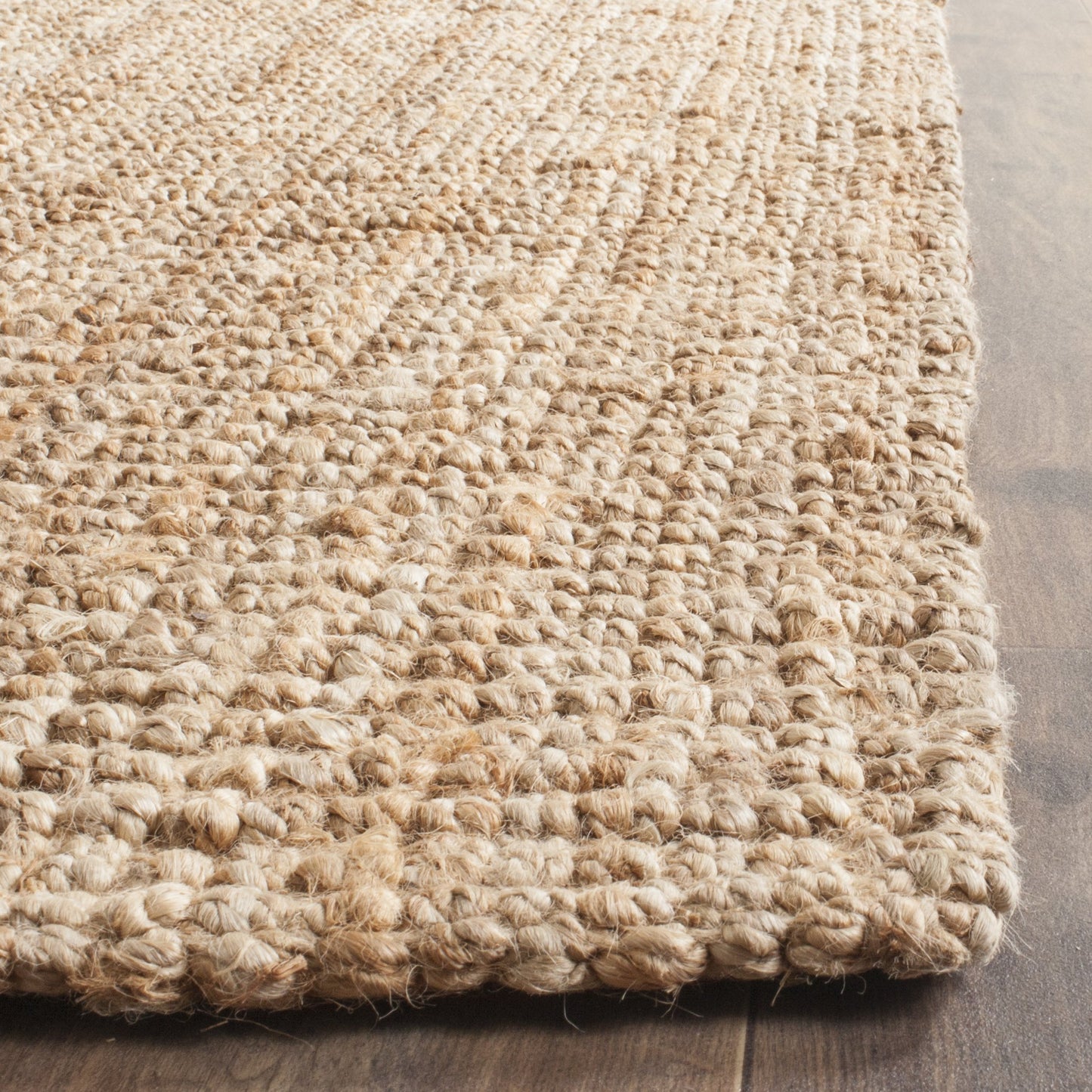 SAFAVIEH Natural Fiber Collection Runner Rug - 2' x 8', Natural Brown, Handmade Jute, Farmhouse Style, Chunky Textured Thick Pile (NF447A)