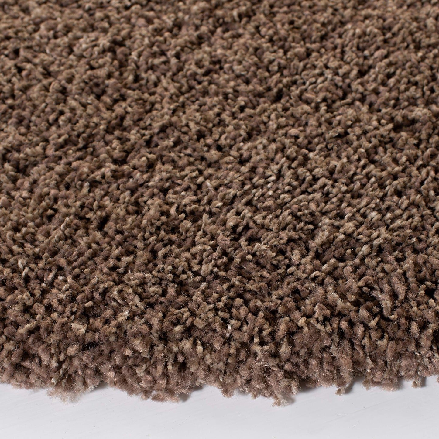 SAFAVIEH California Shag Collection Area Rug - 6'7" Square, Taupe, Non-Shedding & Easy to Clean, Ultra Plush Thick Pile, Ideal for Living Room, Bedroom, Dining Space (SG151-2424)