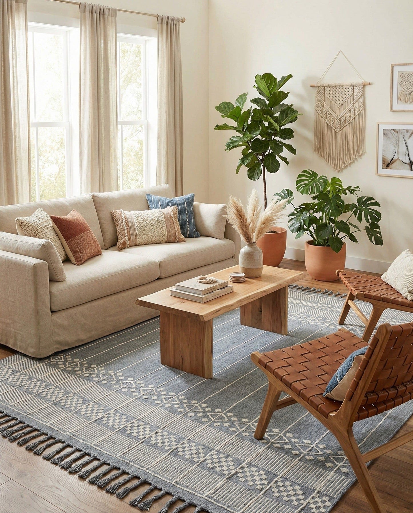 Rugs.com - Eco Bohemian Indoor Outdoor Rug – 7' 10 x 10' Cool Gray Washable Indoor/Outdoor Rug – Eco-Friendly Recycled Material, Perfect for Patios, Decks, and High-Traffic Areas