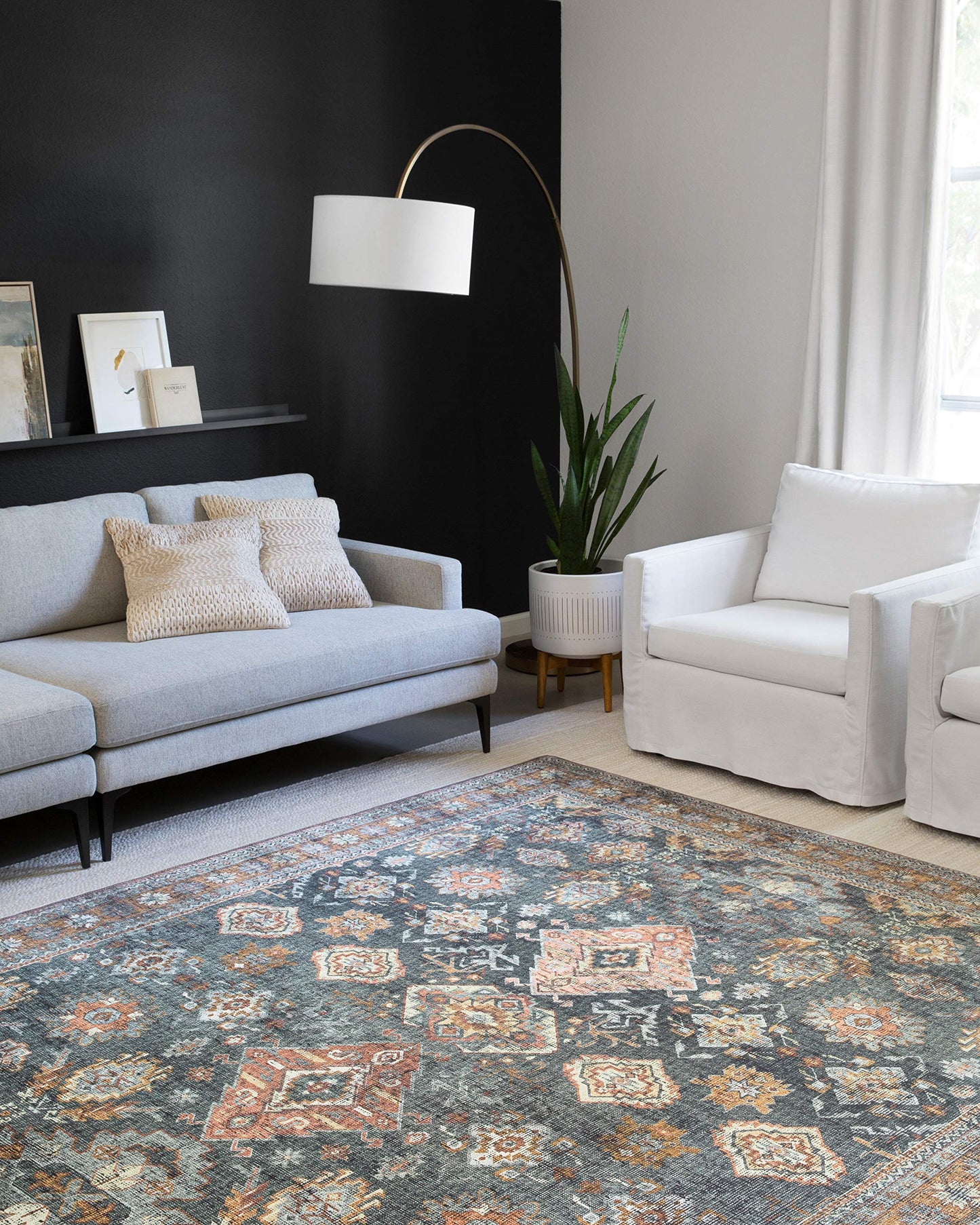 Loloi Skye Collection SKY-10 Sea/Rust 9'-0" x 12'-0" Area Rug