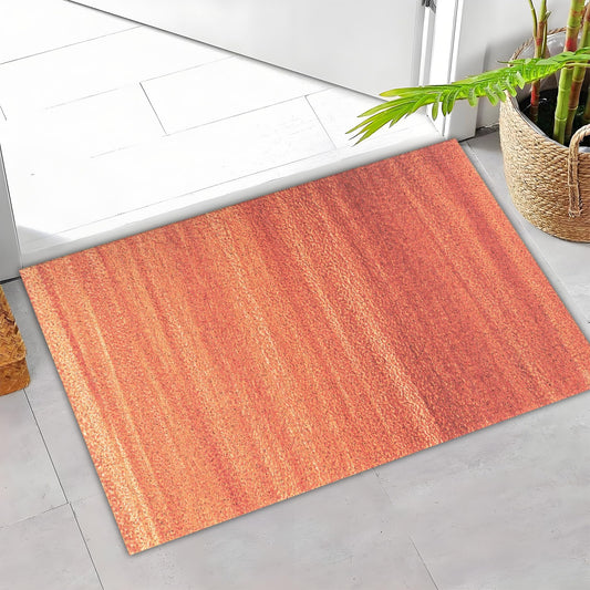 Darkyazi Colorful Door Mat 16" x 24" Waterproof and Stain-Resistant Front Door Mat, Low-Profile Floor Mats, PVC Non-Slip Doormat for Outdoor/Indoor Entrance/Kitchen(Orange)