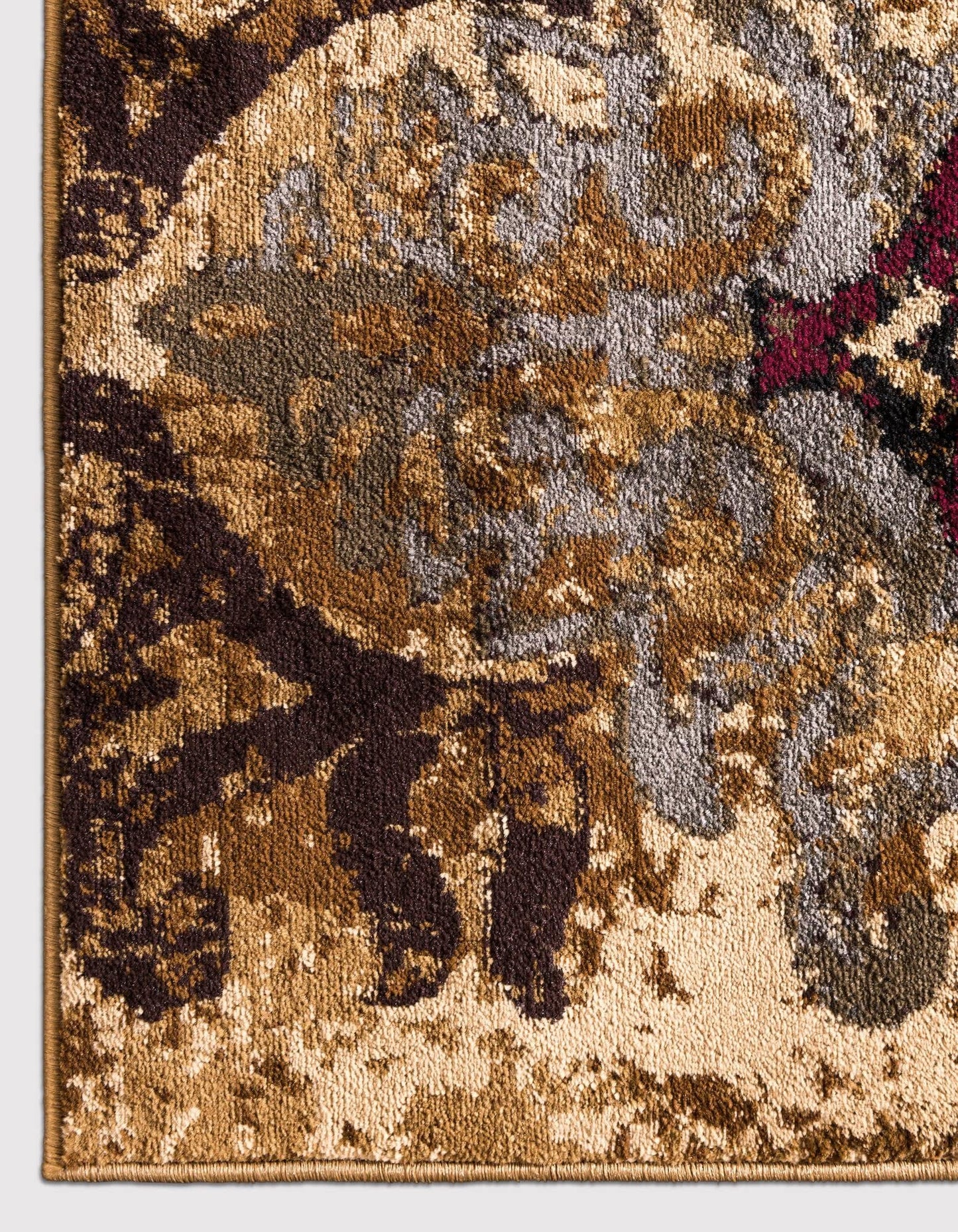Unique Loom Barista Collection Area Rug - Congencis (7' 10" Square, Beige/ Blue)