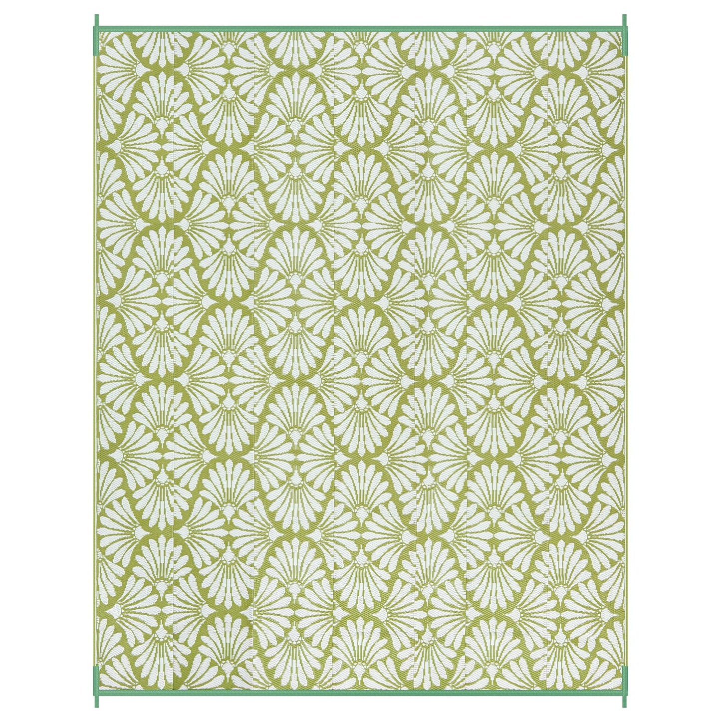 Lahome Plastic Outdoor Rug 8x10 Waterproof, Camping Rugs for Outside Your Rv, Lightweight Outdoor Mat for Beach Picnic Backyard Garden Under Awning, Pale Green,8'x10'