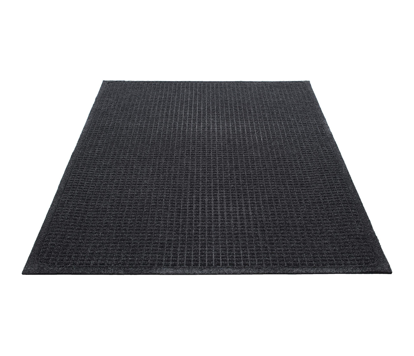 Guardian Floor Protection EG030504 EcoGuard Indoor Wiper Floor Mat, Recycled Plastic and Rubber, 3' Length, 5' Width, Charcoal