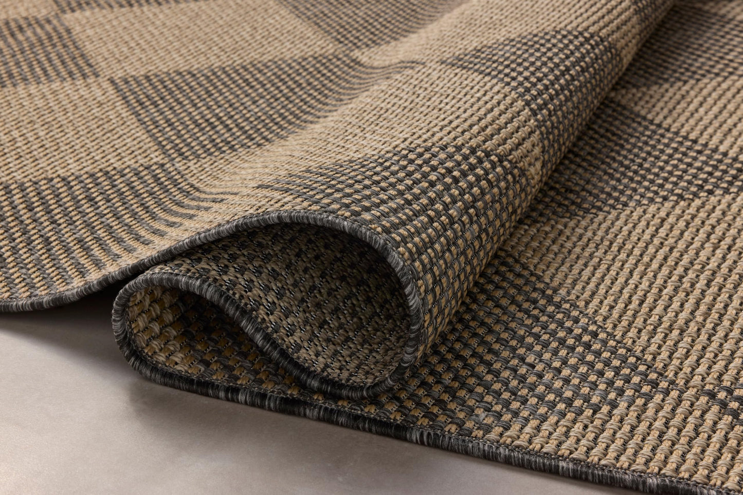 Loloi Chris Loves Julia Providence Collection PRC-04 Graphite/Sand 6'-3" x 9'-2", .12" Pile Height, Indoor/Outdoor Area Rug