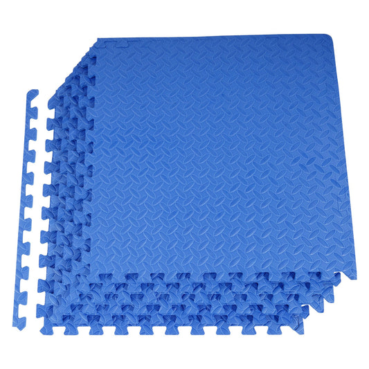 Fitvids Puzzle Exercise Gym Flooring Mat, 1/2" Thick High-Density EVA Interlocking Tiles Workout Mat for Home Gym, Fitness Equipment, MMA, Gymnastics, 6-Piece Shock-Absorbing Exercise Mat (24 Sq Ft)
