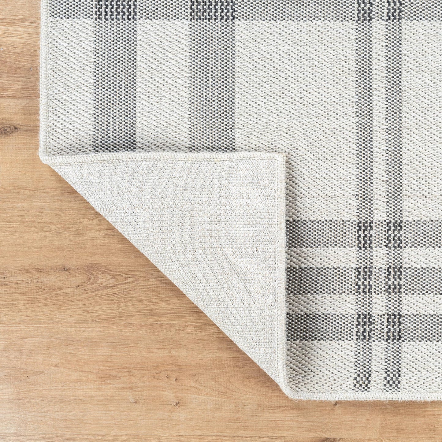 CAMILSON Easy Jute Rug 10x14, Indoor Outdoor Off-White Color Fiber Area Rugs for Living Room Patio and Dining Room Rug, Checkred Boho Woven Design, Easy-Cleaning, Washable Outside Carpet (10 x 14)