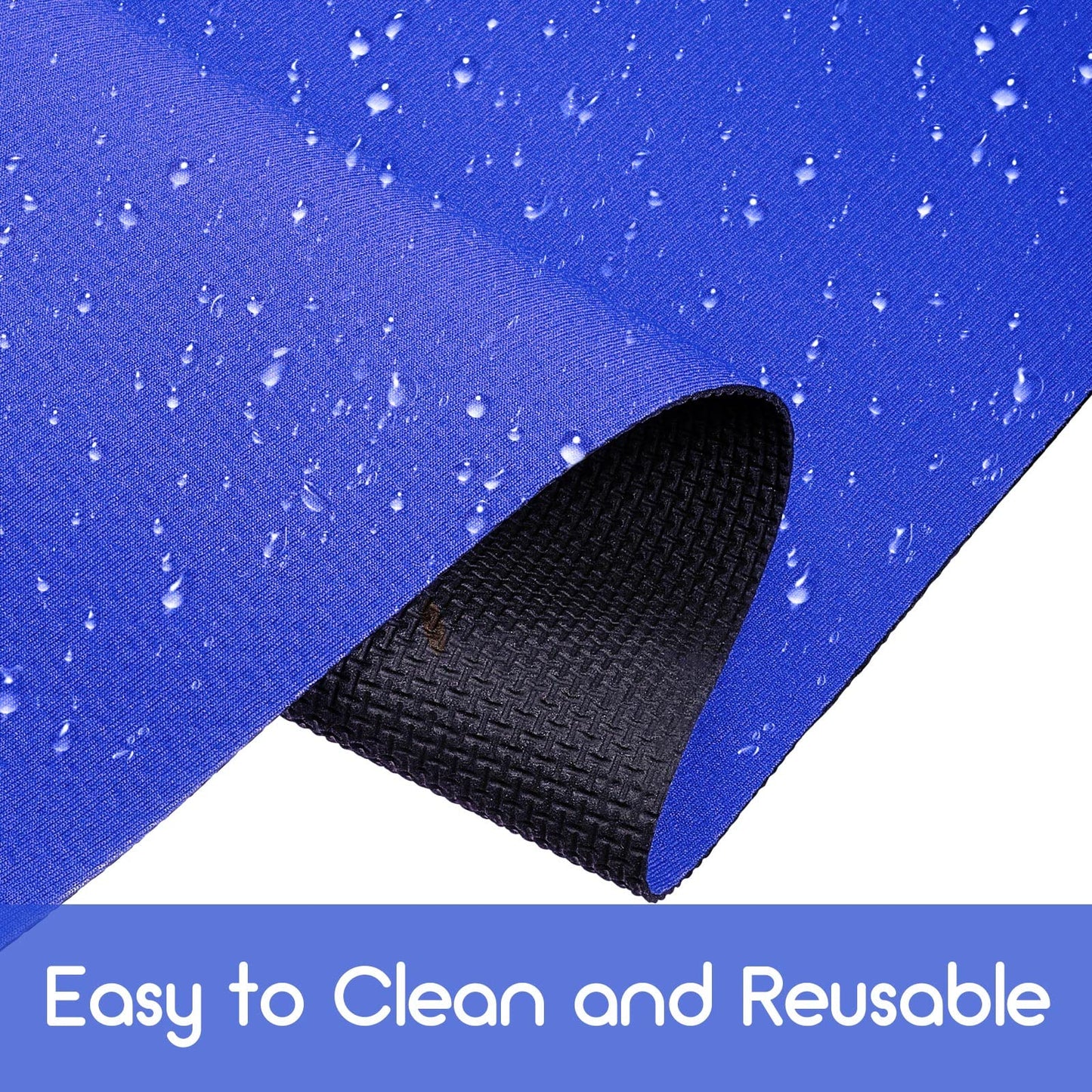 Boao 20 x 2.3 ft Neoprene Carpet Runner Reusable Plastic Floor Runner Non Slip Rubber Backed Rugs for Hallway Aisle Carpet Roll for Wedding Party Decor Prom Business Outdoor(Blue)