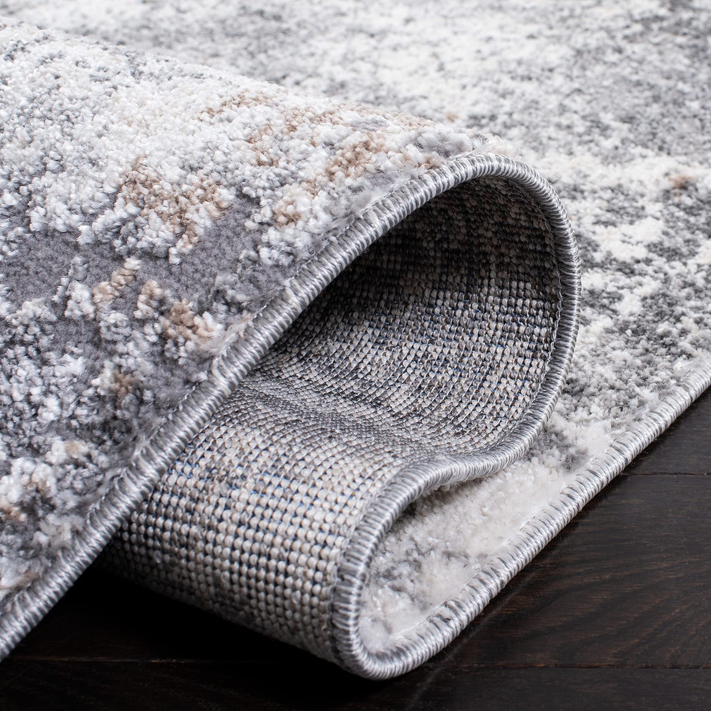 SAFAVIEH Aston Collection 10' x 14' Ivory/Grey ASN705A Modern Abstract Non-Shedding Living Room Dining Bedroom Area Rug