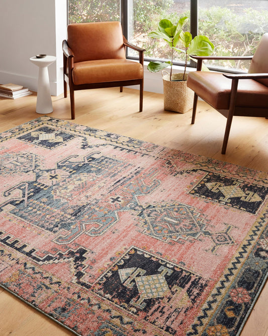 Loloi Jocelyn Collection JOC-06 Rose/Rose 9'-6" x 12'-6" .38" Thick Area Rug