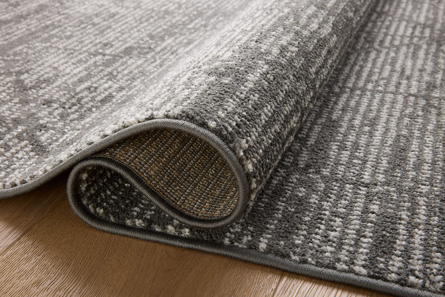 Loloi Kamala Collection KAM-06 Charcoal/Ivory 6'-7" x 9'-6" Area Rug