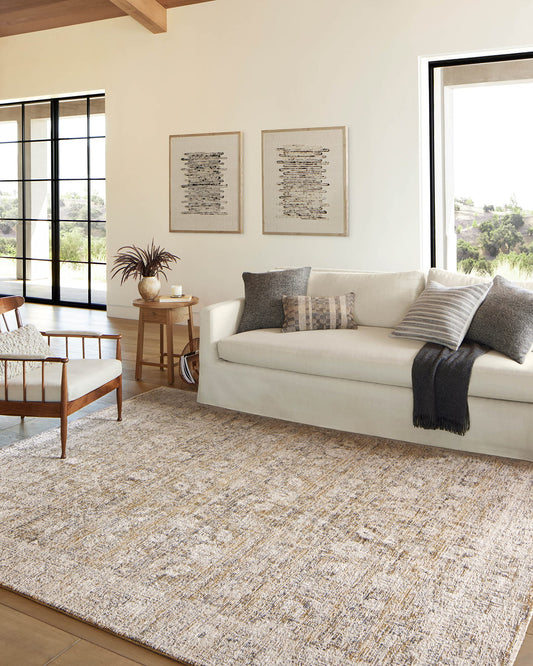 Loloi Amber Lewis Alie Collection ALE-05 Gold/Beige 9'-6'' x 13'-1'', .13'' Pile Height, Area Rug