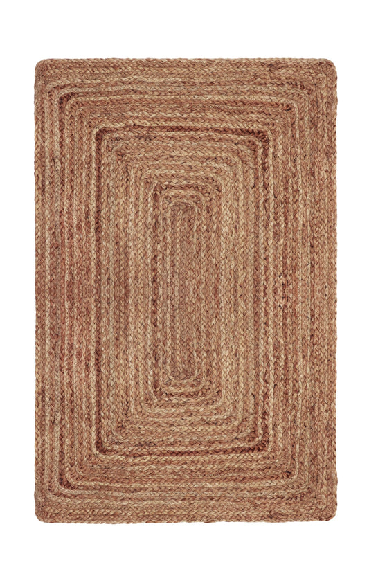 COTTON CRAFT Jute Rug - Braided 100% Jute Door Mat - Woven Neutral Reversible Small Rug - Entryway Kitchen Living Room Bedroom Bathroom Farmhouse Rustic Boho Door Mat Throw Carpet - 22x34 - Natural
