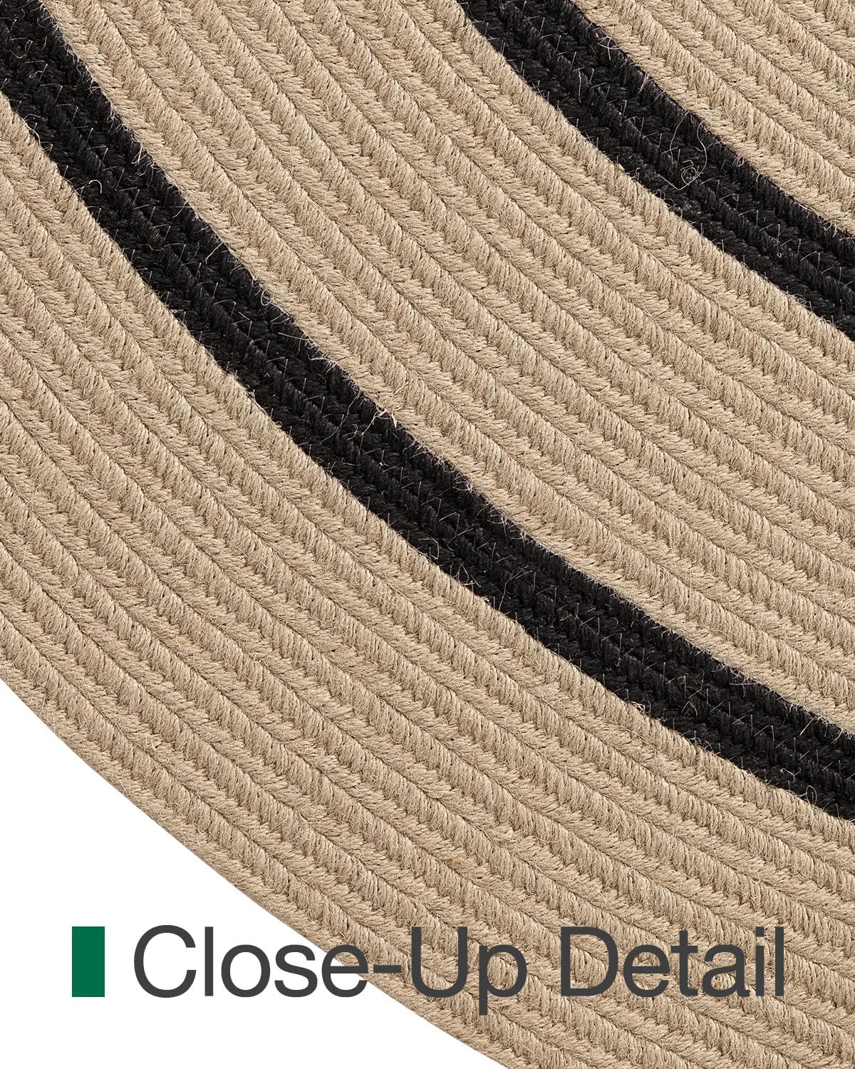 LUMI Jute Area Rug 8ft Round for Living Room, Natural Braided Woven Rugs Non Slip, Neutral Farmhouse Carpets No Shedding, Durable for High Traffic, Dining Room, Indoor, Outdoor, Patio