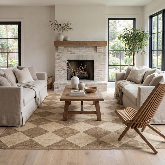 nuLOOM Outdoor Performance Collection Sabina Brown/Ivory, 5' x 8', Soft and Cozy, High Traffic, Stain Resistant, Easy Clean, Durable Area Rug for Indoor/Outdoor Patio, Deck, Porch, Garden, Courtyard