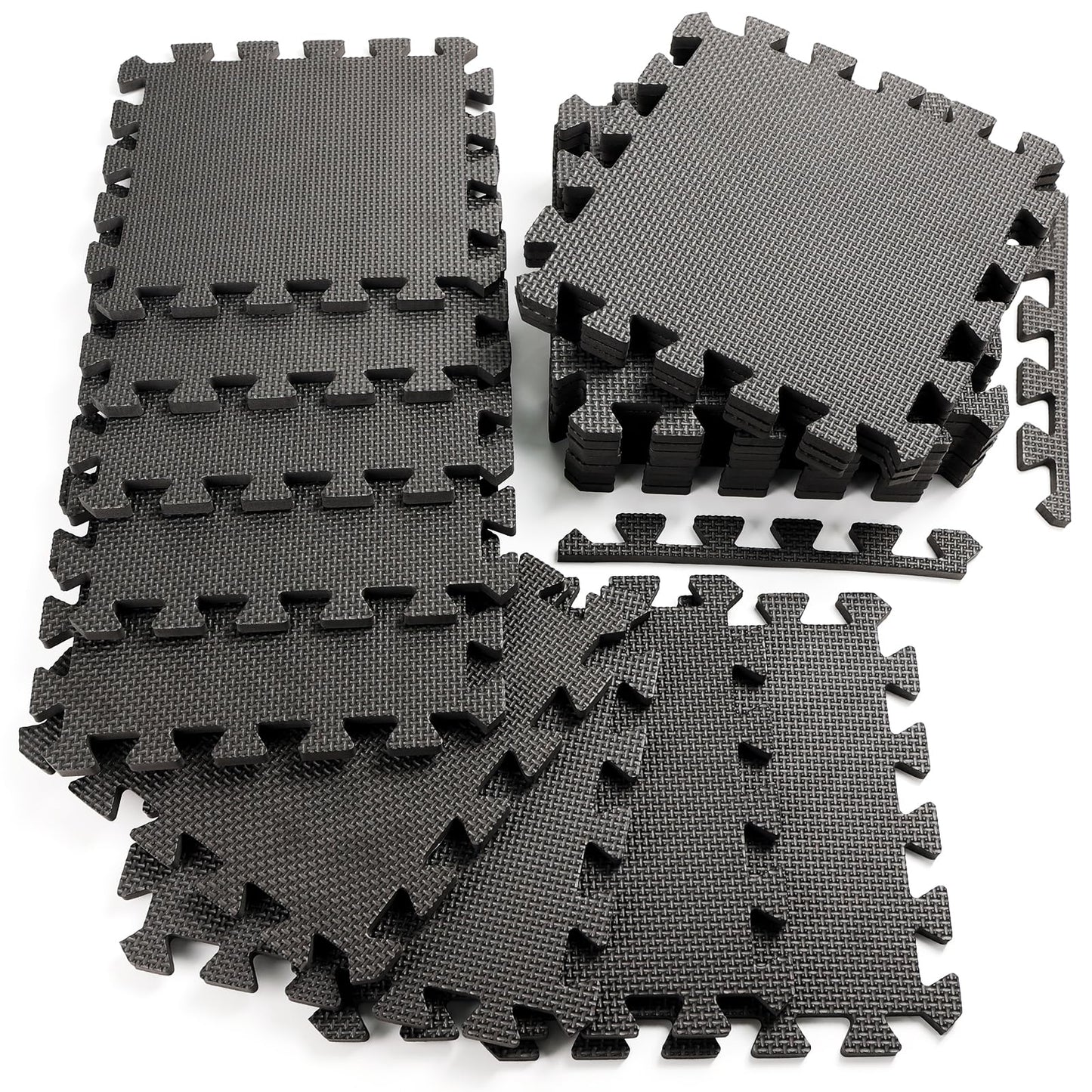 WAWINY 20 Sq Ft Gym Floor Mats, 0.5" Thick Interlocking Foam Tiles