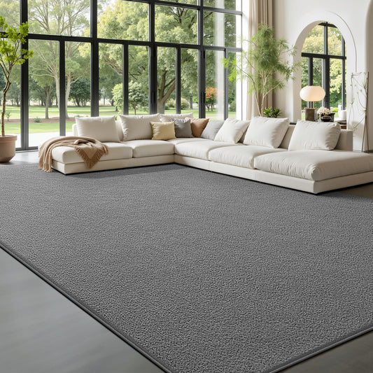 Area Rugs for Living Room Bedroom, 4 x 6 Ft Non-Slip Modern Area Rug, Soft Thickened Memory Foam Rug, Comfy Minimalist Indoor Carpet for Boys Girls Room Nursery Dorm Home Decor, Grey