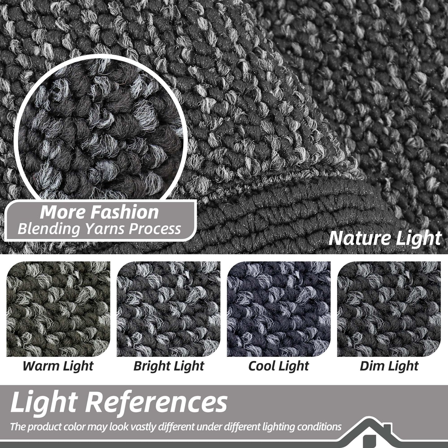BEQHAUSE Indoor Door Mat 32" x 48", Dirt Trapper Door Mats Non-Slip Entryway Rugs Washable, Trap Dirt Absorbent Welcome Mat, Low Profile Floor Mats for Front Back Door and Entryway, Charcoal