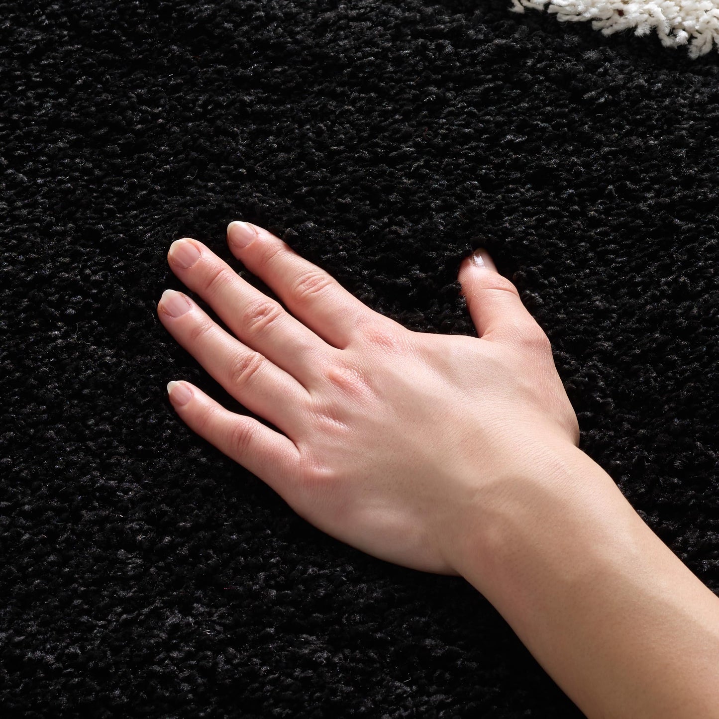 SAFAVIEH Florida Shag Collection Accent Rug - 3'3" x 5'3", Black & Ivory, Non-Shedding & Easy Care, 1.2-inch Thick Ideal for High Traffic Areas in Entryway, Living Room, Bedroom (SG474-9012)