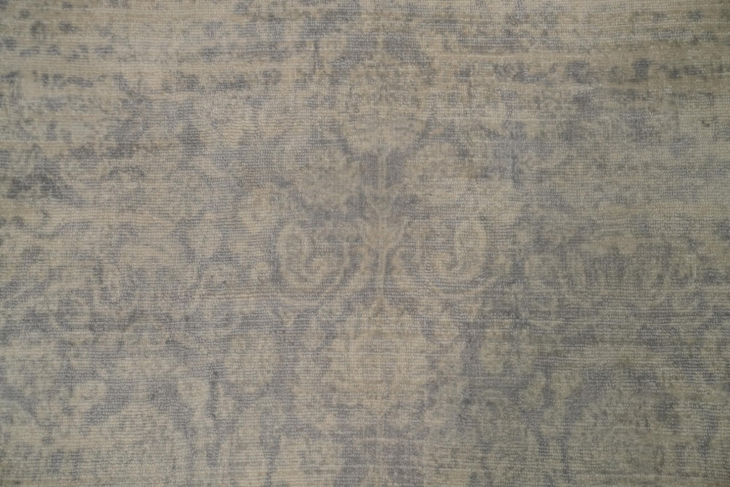 Rug Source Transitional Collection, 5x8 Rug, Hand Knotted Greys & Charcoal All-Over Rug, Oriental Viscose Silk Carpet for Foyer, Entryway and Hallway