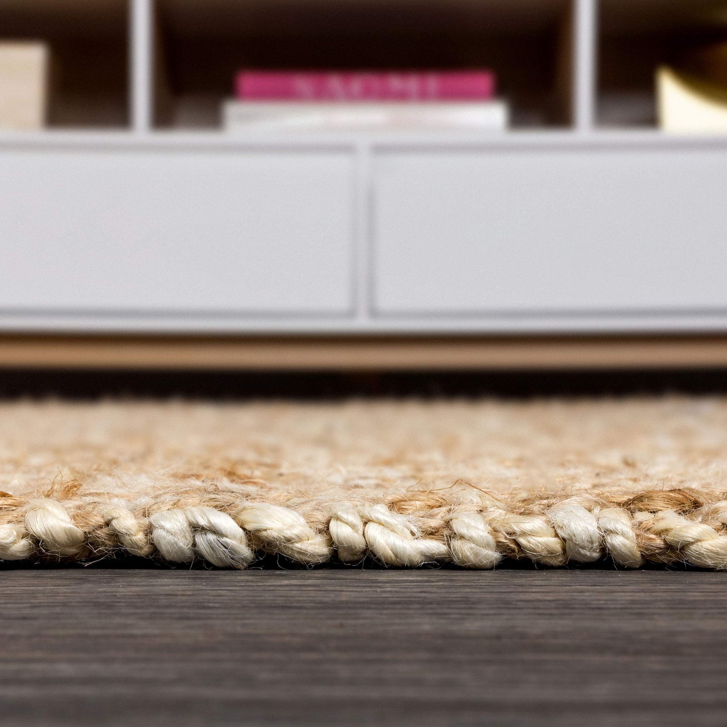 JONATHAN Y Hira Hand Woven Diamond Chunky Jute Natural Indoor Area Rug, 5x8, Bohemian, Transitional, Easy-Cleaning for Living Room, Bedroom, Kitchen, Pet Friendly, Non-Shedding (NFR100A-5)
