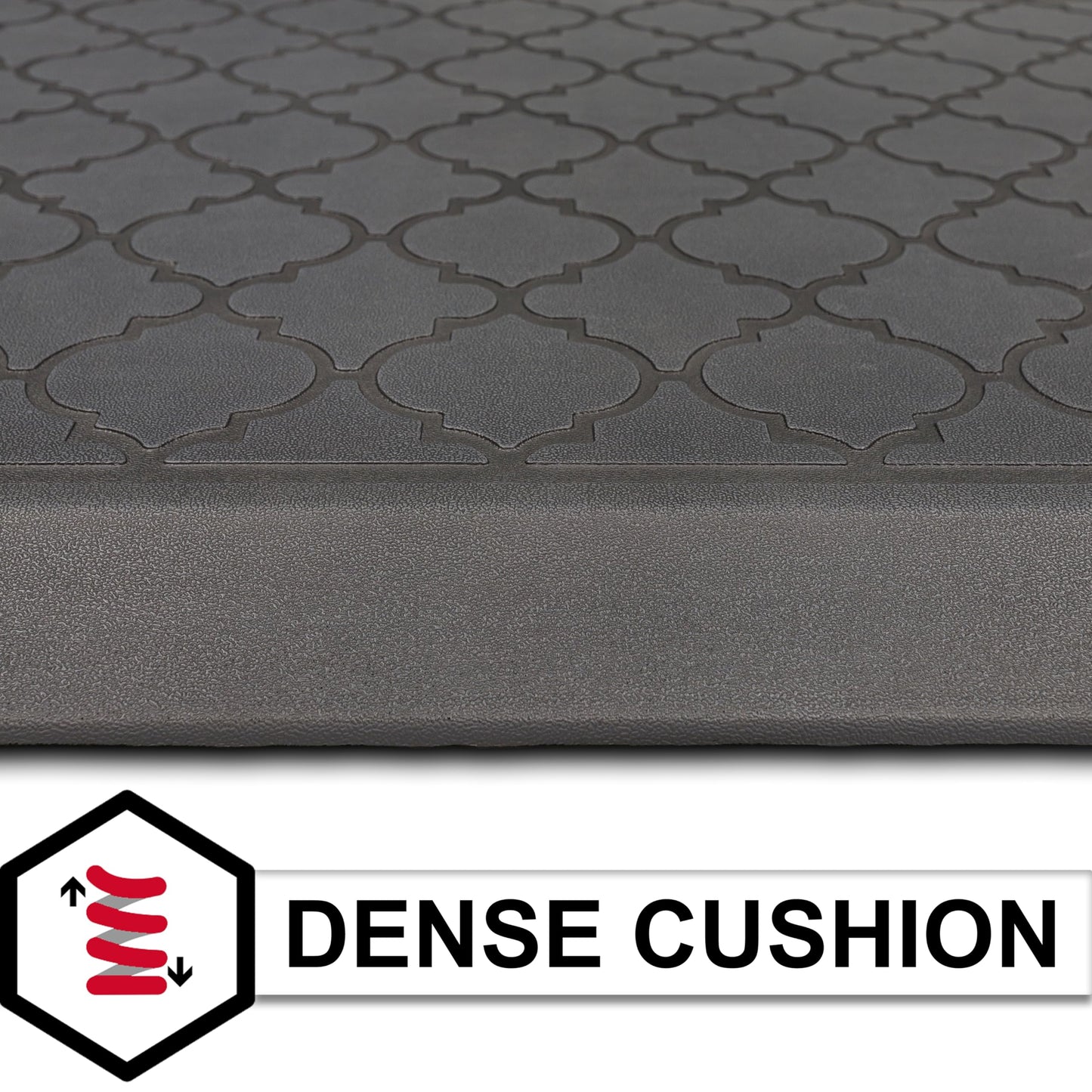 Tempur-Pedic Ultra Comfort Anti-Fatigue Lattice Pewter 1' 8" x 3' 6" Kitchen Floor Mat Cushioned Ergonomic Standing Desk Mat Waterproof Non-Skid Foam