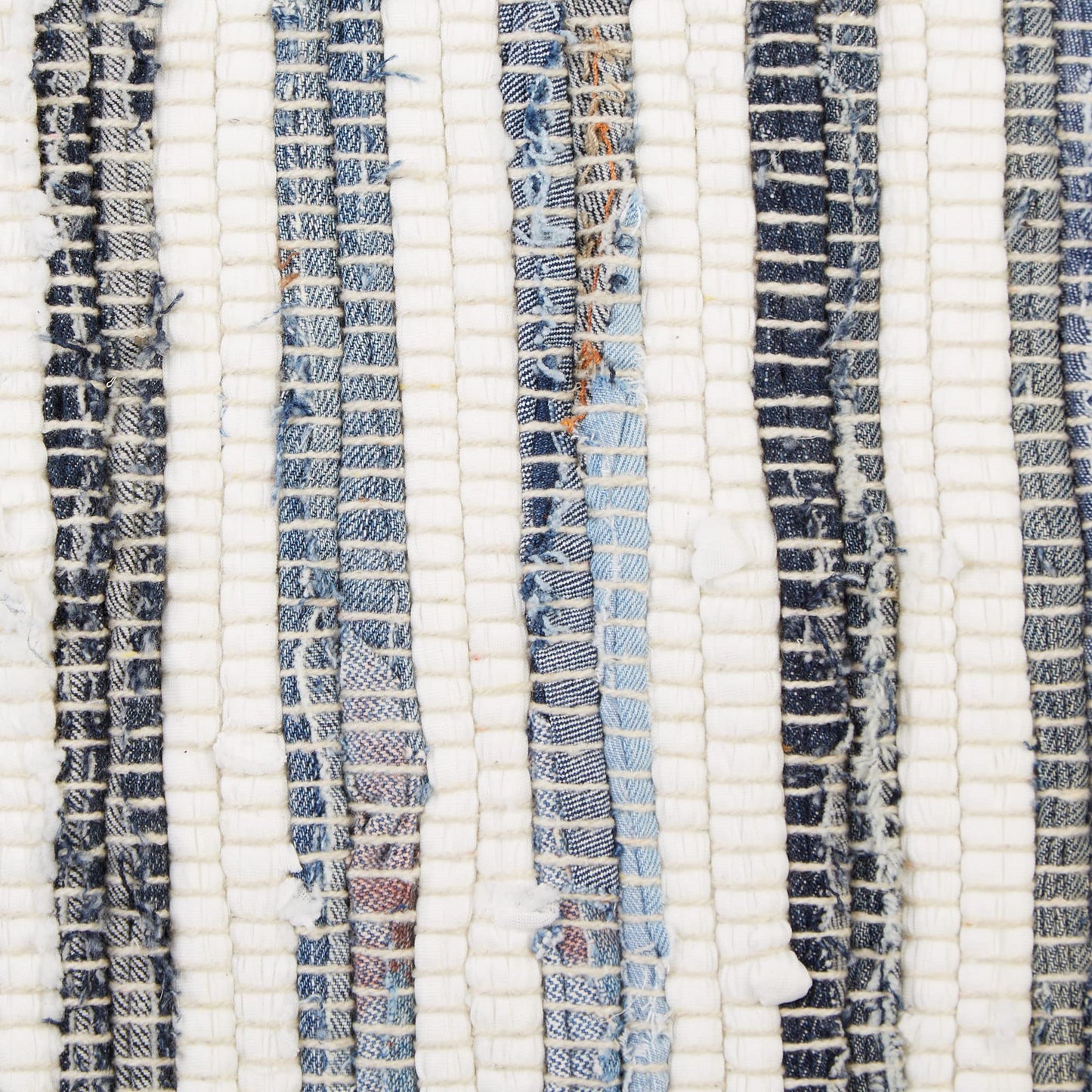 DII Chindi Home Collection Handwoven Multicolor Area Rag Rug, 2x3', Denim