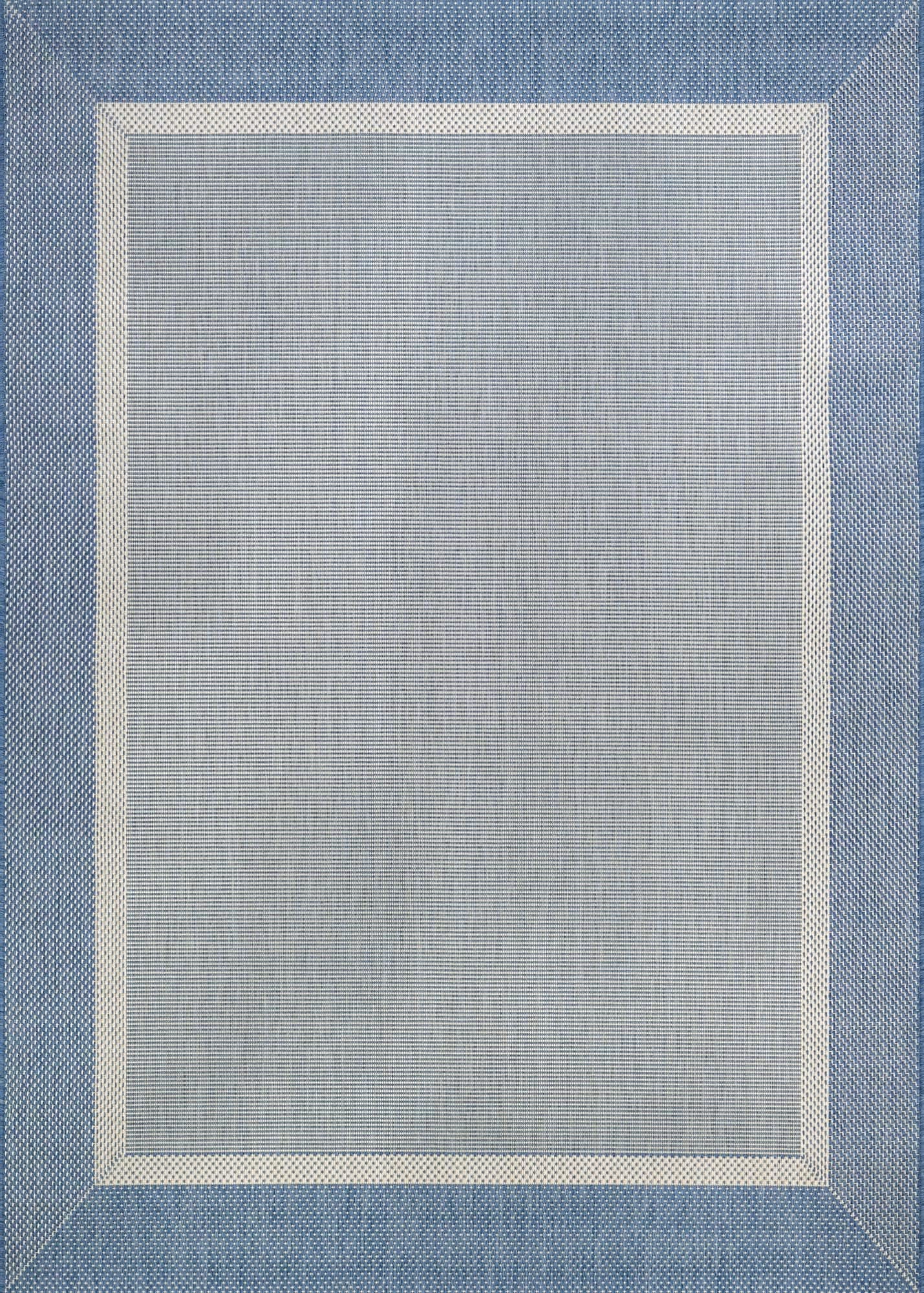 Couristan Recife Indoor Outdoor Rug - Stria Texture 7'6" x 10'9" Rectangle in Ivory and Blue, Hose Washable, Low Pile, Pet- Kid Friendly Home Decor for Living Room, Patio Furniture Set, Kitchen