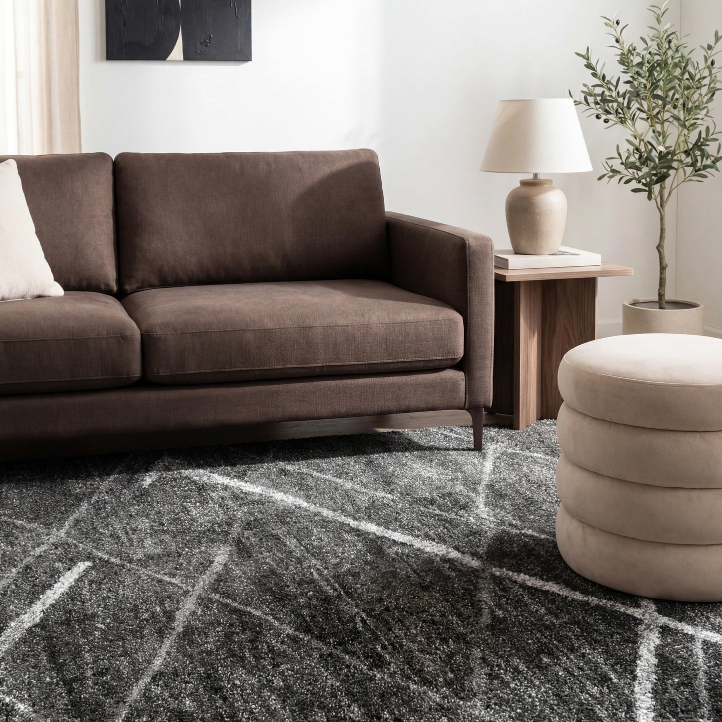 Nuloom Thigpen Charcoal/Grey, 7'6" x 9'6", Soft and Cozy, High Traffic, Stain Resistant, Easy Clean, Non-Shed, Durable Area Rug for Bedroom, Living Room, Dining Space, Den, Foyer, Entryway